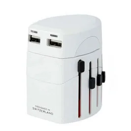 Skross Evo Compact World Travel Adapter With Dual Usb