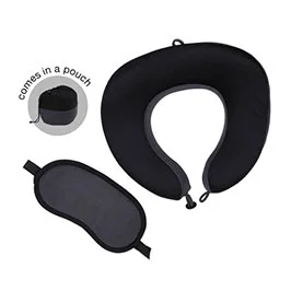 Zabari - Santhome Travel Set (pillow And Eyemask In Pouch)