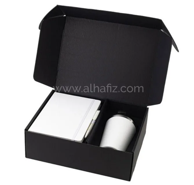 KOKSI - Giftology Set of Double Walled Tumbler, A5 Notebook and Pen - White