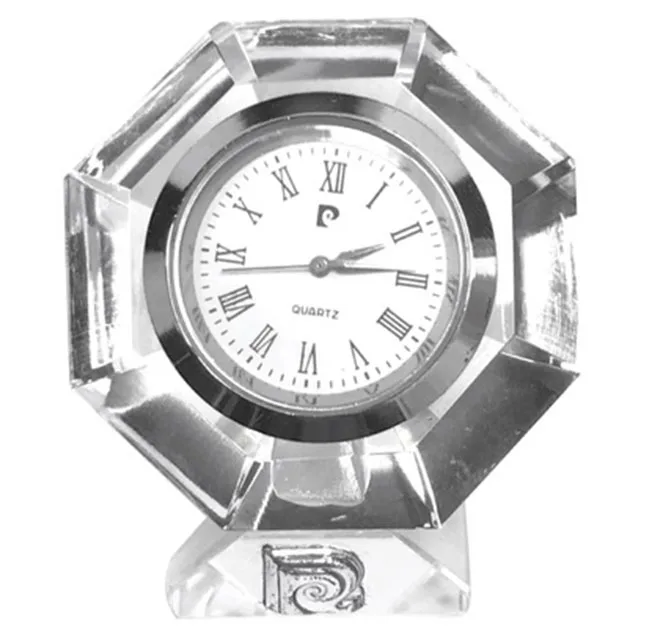 Tuiler - Crystal Hexagon Desk Clock by Pierre Cardin - Small