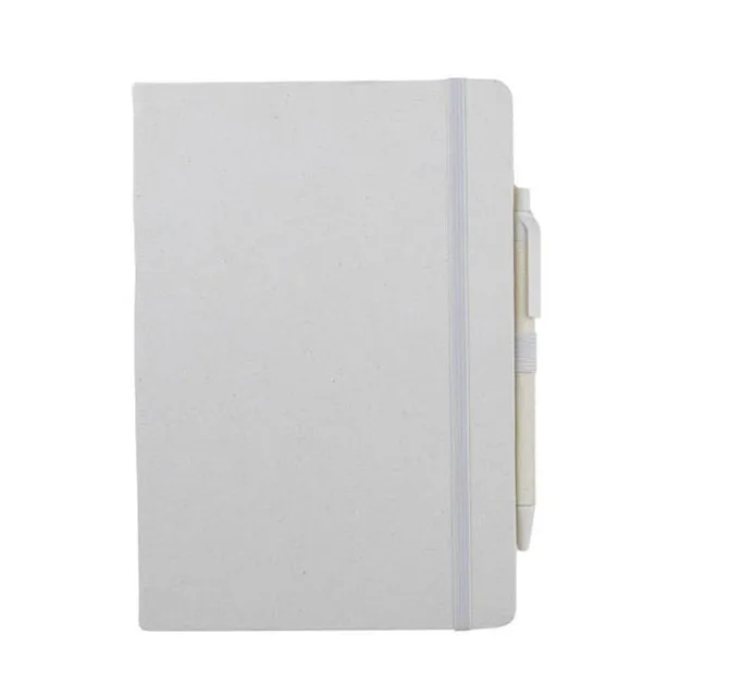 ABULA - eco-neutral® A5 Hard Cover Notebook & Pen Set - Corn Paper