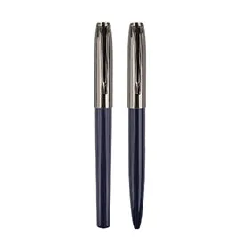 Nora - Gift Set Of Roller And Ball Pen - Navy Blue
