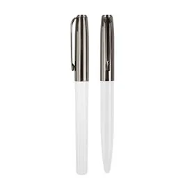 Nora - Gift Set Of Roller And Ball Pen - White