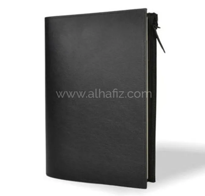 ARDON - دفتر SANTHOME A5 من جلد PU قابل للاستبدال مع غلاف - أسود