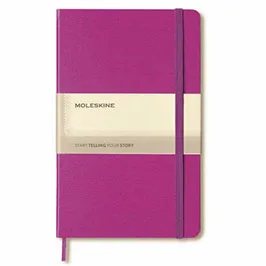 Moleskine Classic - دفتر كبير مسطر بغلاف صلب - بنفسجي أوركيد