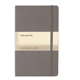 Moleskine Classic - دفتر كبير مسطر بغلاف صلب - رمادي أردوازي