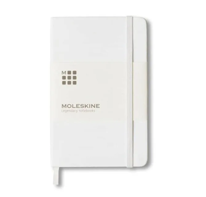 Moleskine - دفتر جيب بغلاف صلب - مسطر - أبيض