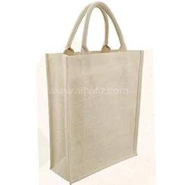 Eco-neutral Jute Shopping Bag - Vertical - White