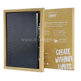 Santhome® Eternity - The Reusable Notebook & Pen Set - Black