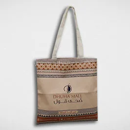 Canvas Tote Bag with Sadu Pattern