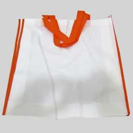 Woven Bag - White Red Outline