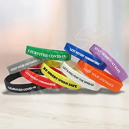 COVID-19 Awareness Silicone Wristbands