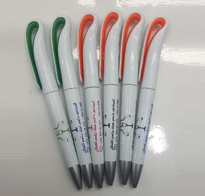 Custom Printed Pens Green Orange