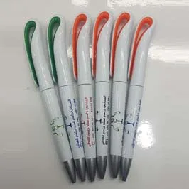 Custom Printed Pens Green Orange