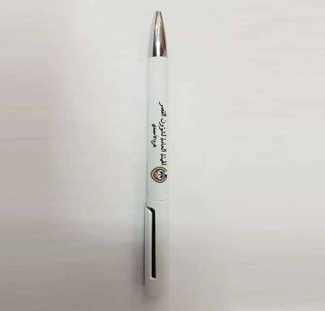 Custom Printed Pens White Silvertip 