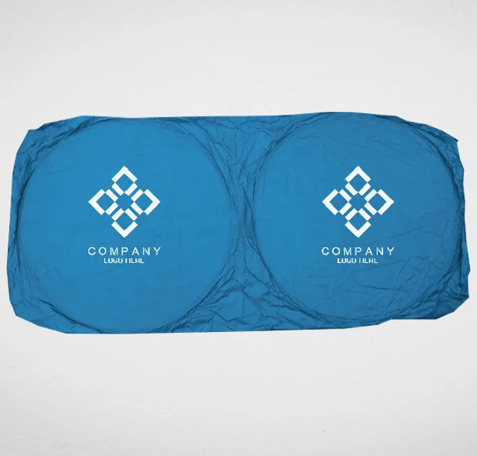 Printed Car Sunshade – Blue