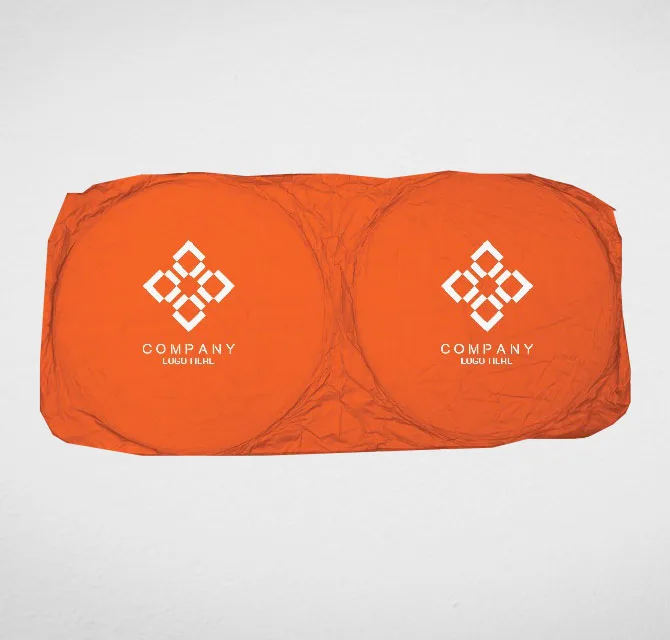 Printed Car Sunshade – Orange