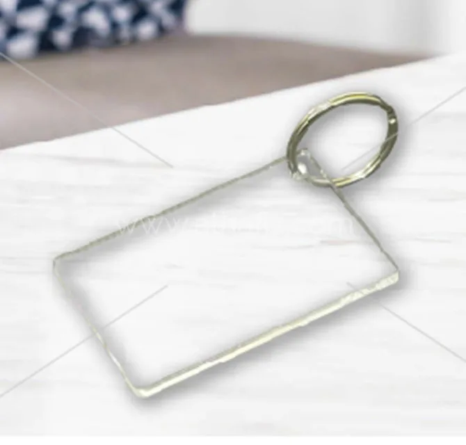 Clear Acrylic Blank Keychain for Schools