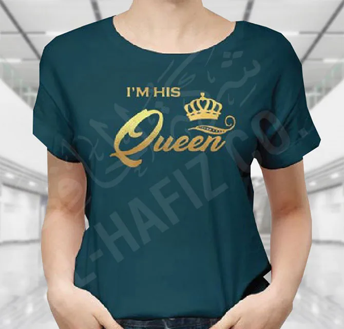 Matilan Teal heat transfer printing with Golden Hot foil 