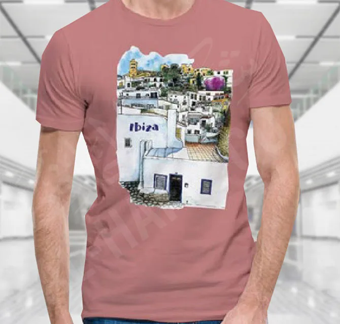 Sublimation Printing on Silk Cloth T-shirt
