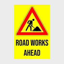 Road Work Sign Board