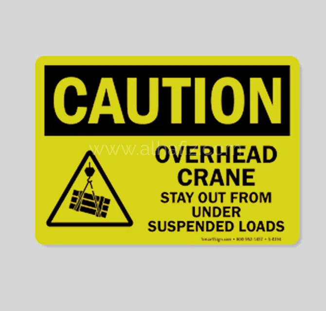 Stay out Suspended Load sticker 