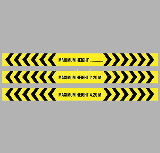 Maximum Height Clearance Signs