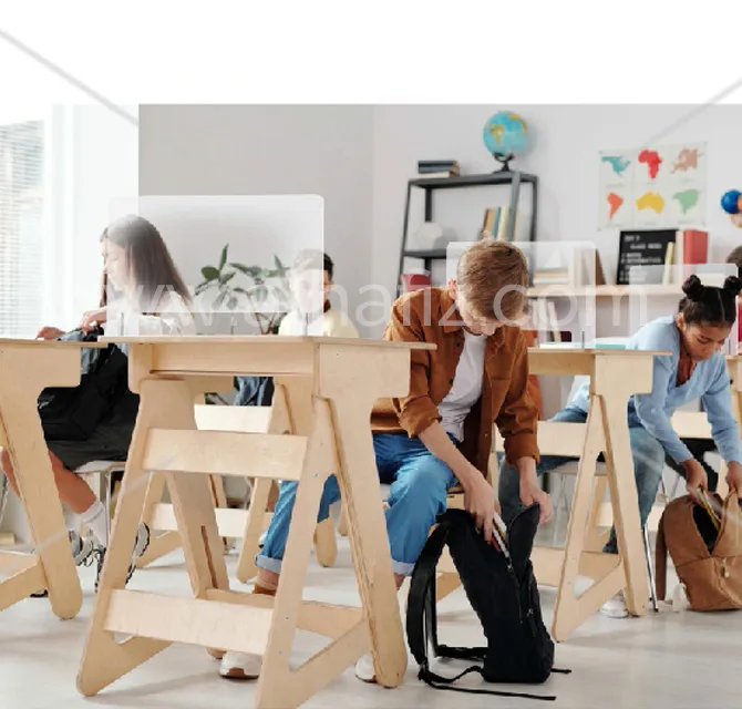 Acrylic Front Shield for School Desks