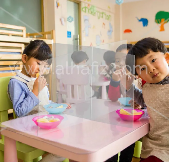 Acrylic Lunch Table Divider for Kindergartens