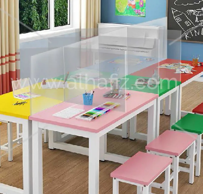 Acrylic Partitions for Kindergarten Tables
