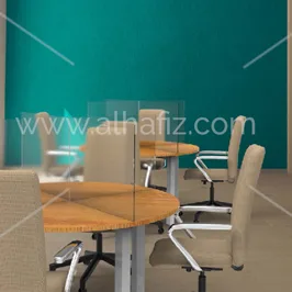 Acrylic Round Table Divider for Offices