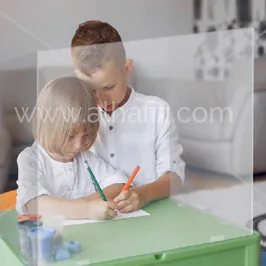Clear Acrylic Desk Divider for Kids' Tables