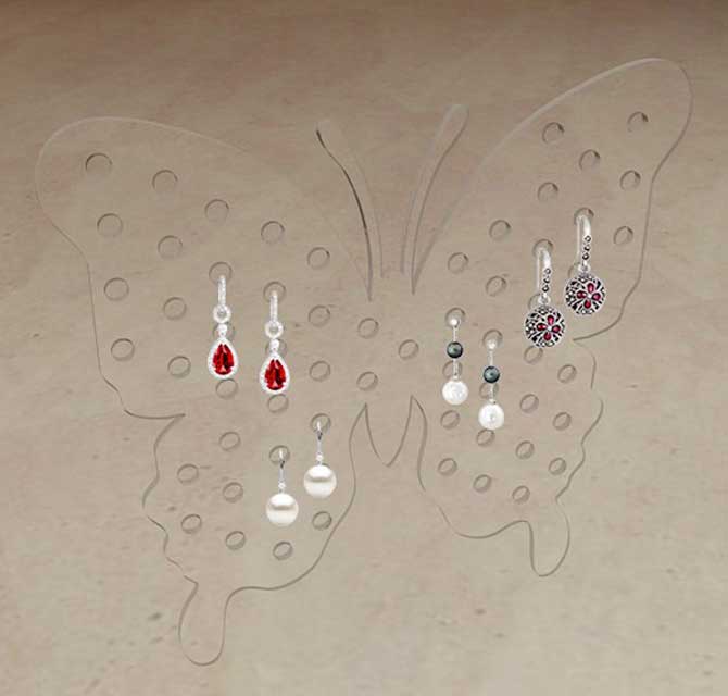 Acrylic Earring Organizer (Butterfly Shaped)