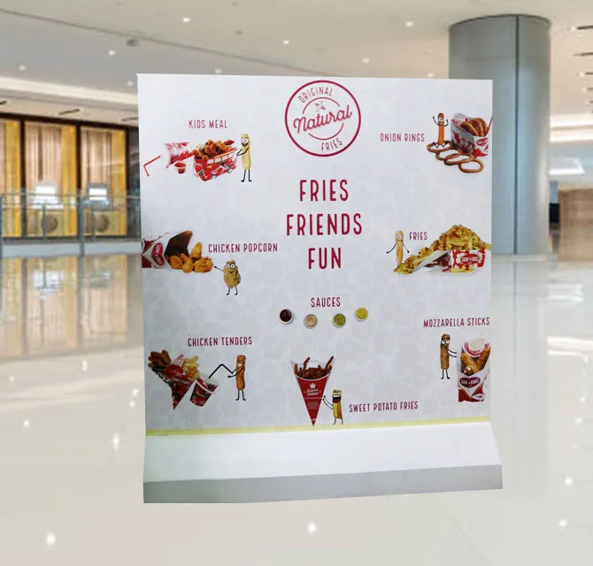 Fast Food Promotional Backdrop Display