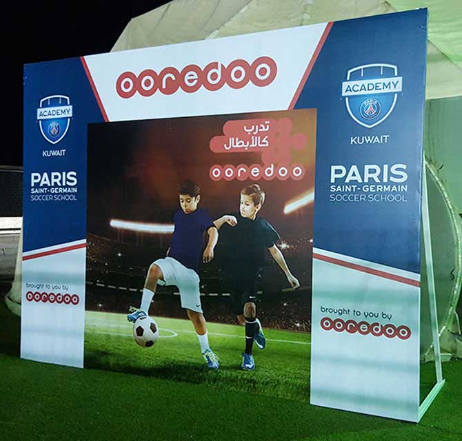 Banner Stand Ooredoo - Corporate Soccer Event