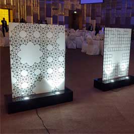 Illuminated Frosted Acrylic Decorative Screens Illuminated Frosted Acrylic Decorative Screens