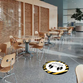 Restaurant Social Distancing Light Floor Graphics