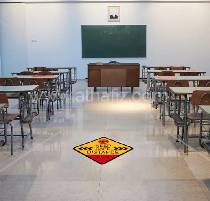 Social Distancing Floor Graphics for Classrooms