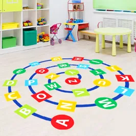Alphabet Spiral Floor Game Sticker