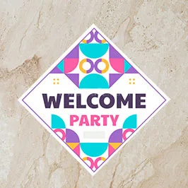 Diamond Welcome Party Floor Sticker