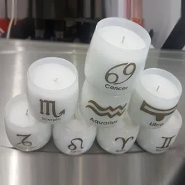 حوامل شموع بطباعة السلك سكرين