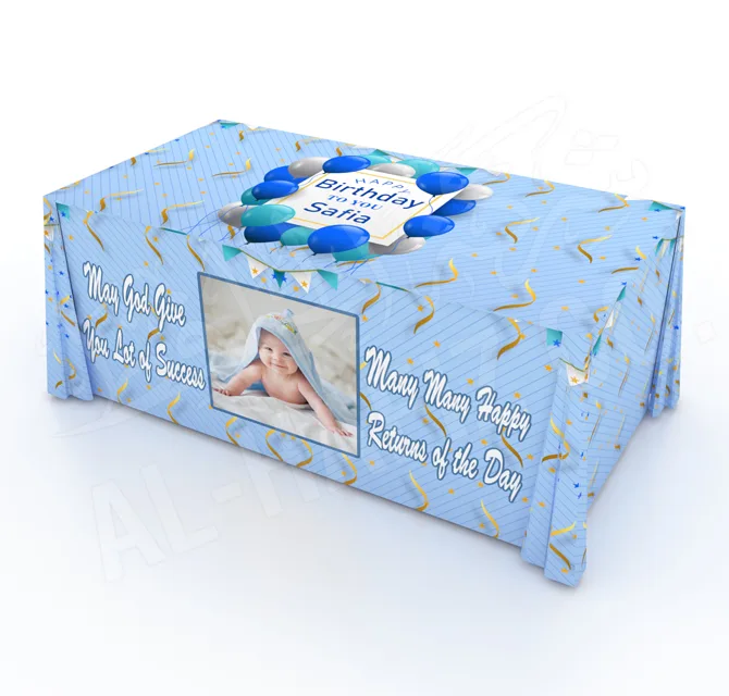 Kids Photo Birthday Table Cover 