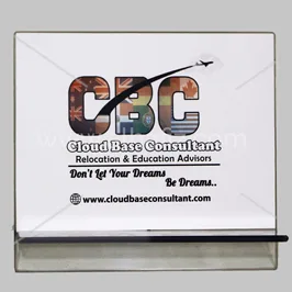 Acrylic Logo Stand with Printed Panel