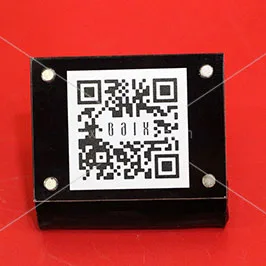 Black Acrylic QR Code Display Block
