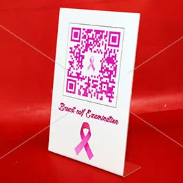 Breast Self-Exam QR Awareness Stand