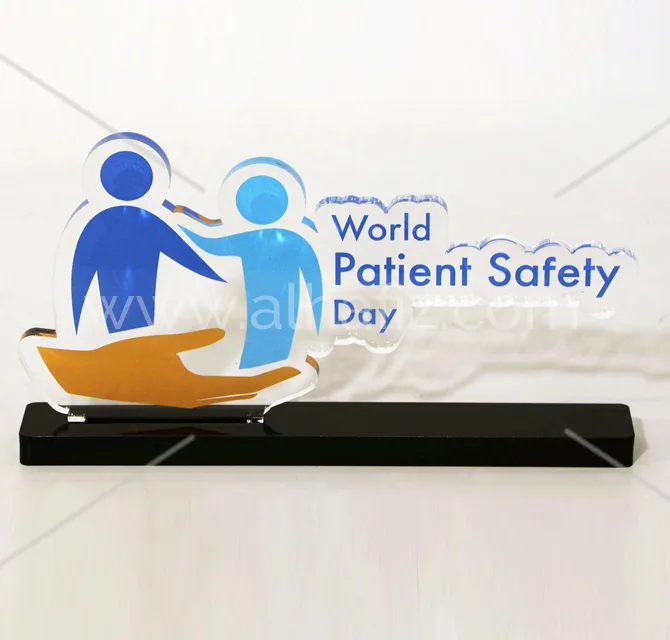 Shaped Acrylic Awareness Day Stand