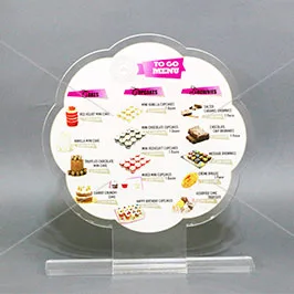 Shaped Acrylic Menu Stand