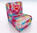 Digital Fabric Printed - Sofa Upholstery with logo (Pink)