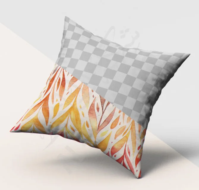 Digital Printed Fabric Cushion – Leaf Pattern
