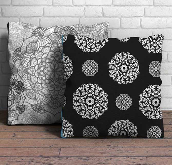 Digital Printing - Cushion Covers (Black/White)